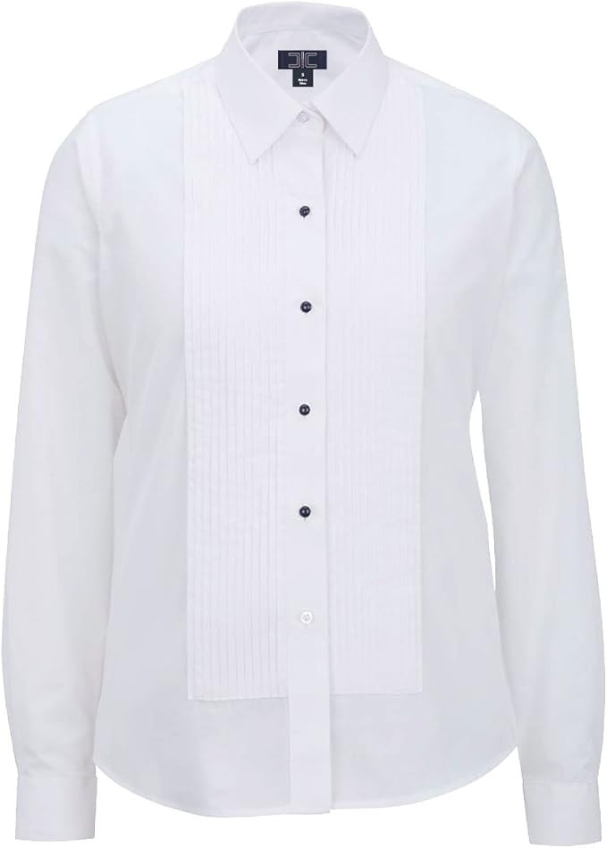Chef Code Women's Tuxedo Shirt with 1/4" Pleats and Point Collar | Amazon (US)