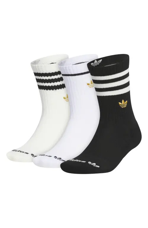 adidas Assorted 3-Pack Originals Limited Performance Crew Socks in Light Beige at Nordstrom, Size Large | Nordstrom
