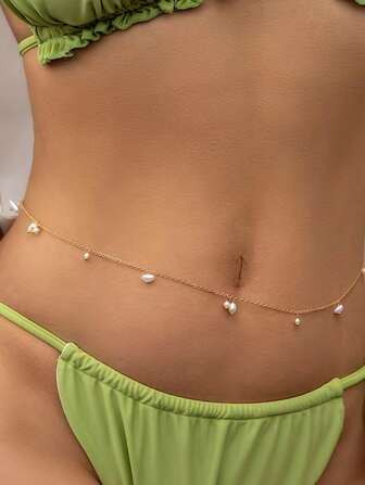 Faux Pearl Decor Waist Chain | SHEIN