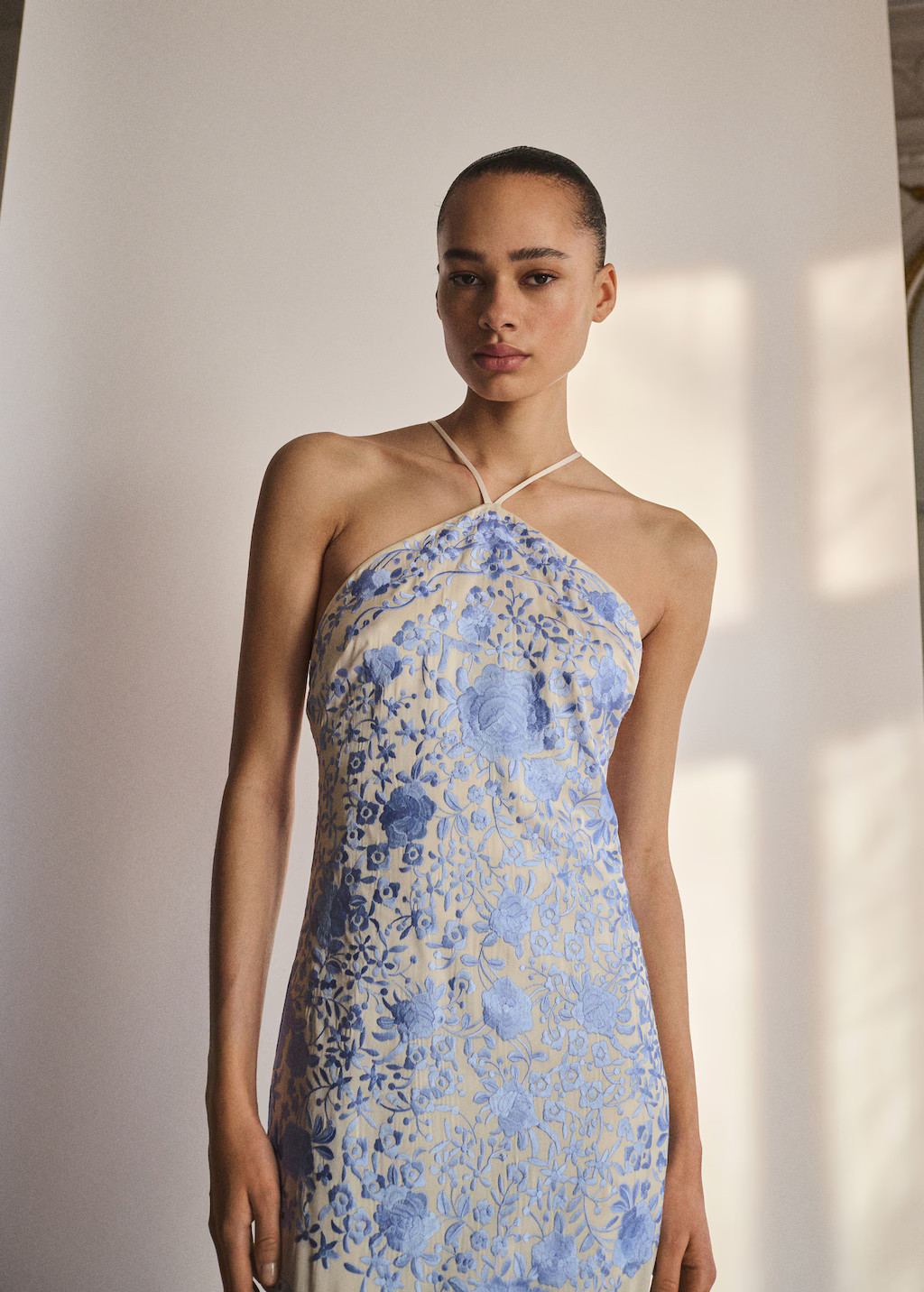 Floral-embroidered dress with fringe detail - Women | MANGO USA | Mango (US/MX/AU)