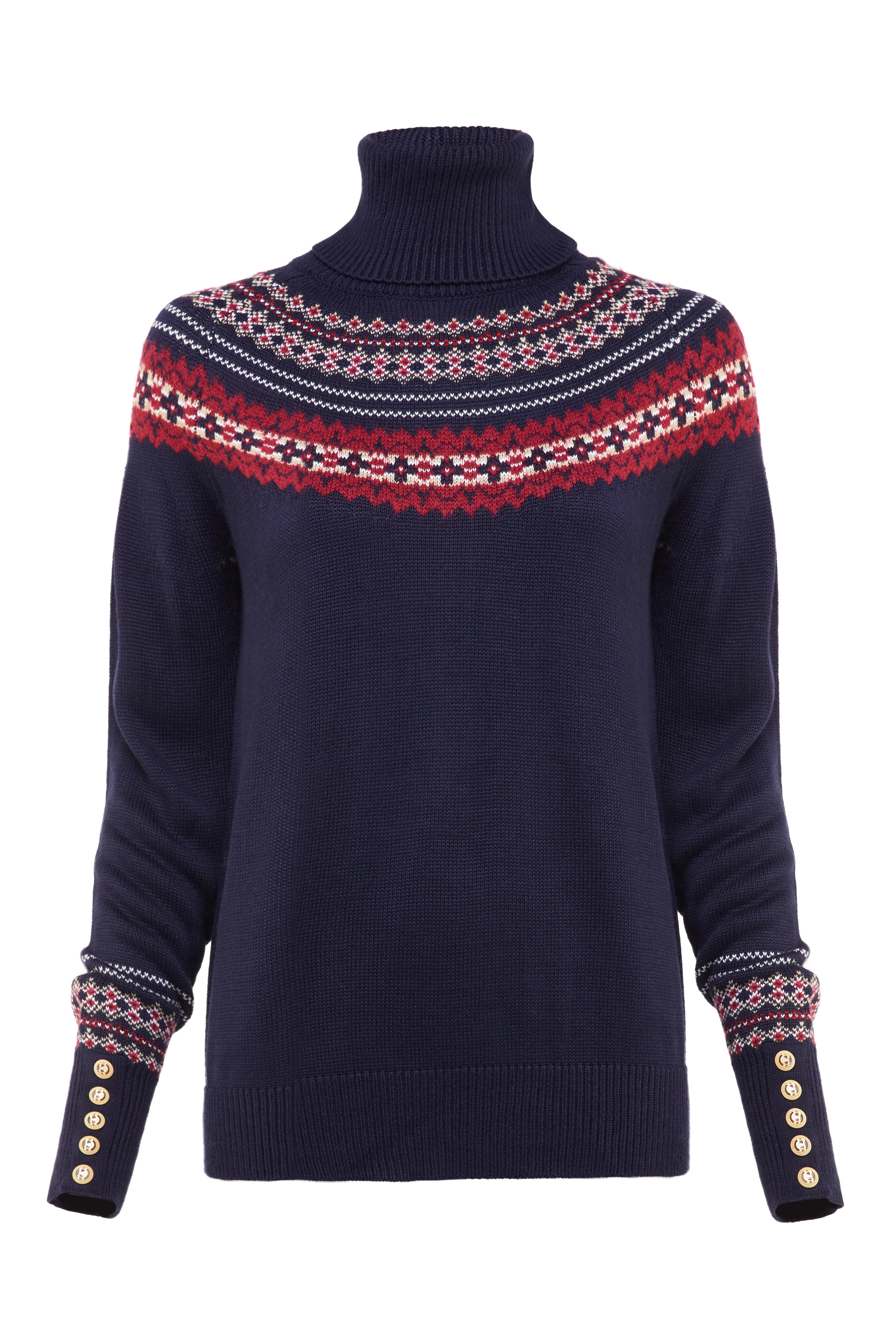 Whistler Roll Neck Knit (Ink Navy) | Holland Cooper