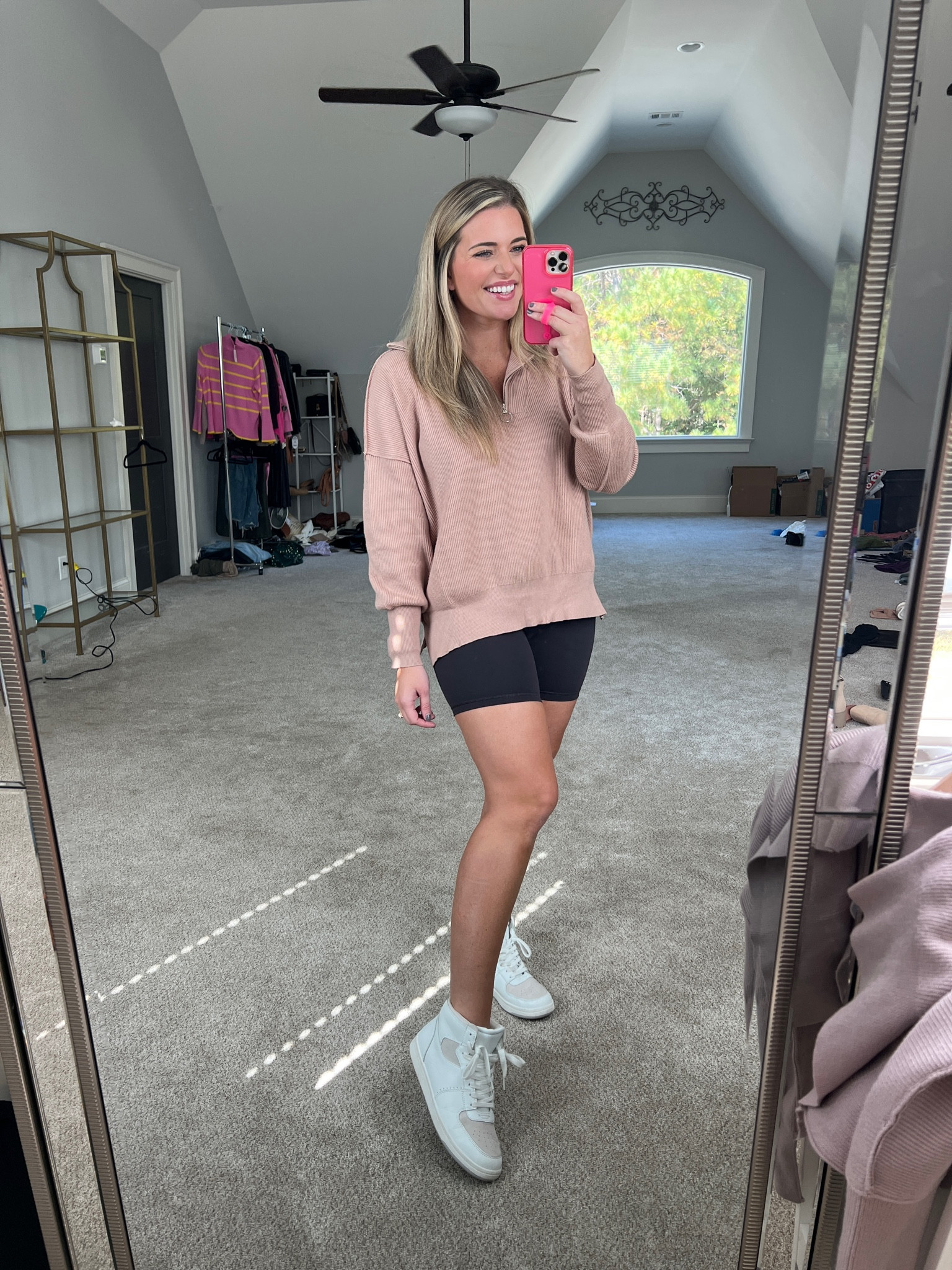 Pullover is so soft, comfy, & stretchy! TTS - M. 30% off 😍 
Bike shorts on sale $14 prime. SO
COMFY! & no front seam! 🫶🏼 10/10 “charcoal grey”. TTS - 6 (usually a M/8)


#LTKunder50 #LTKsalealert #LTKfit