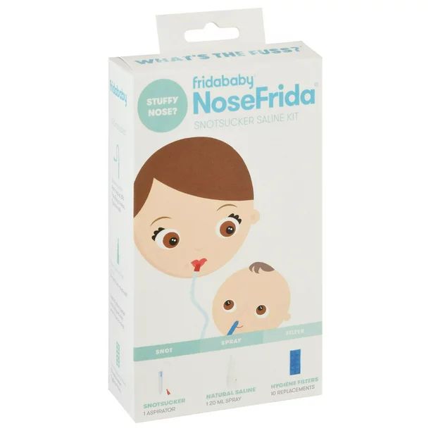 Fridababy NoseFrida Snotsucker Saline Kit Nasal Aspirator and Mist with Sea Salt + Water *EN | Walmart (US)