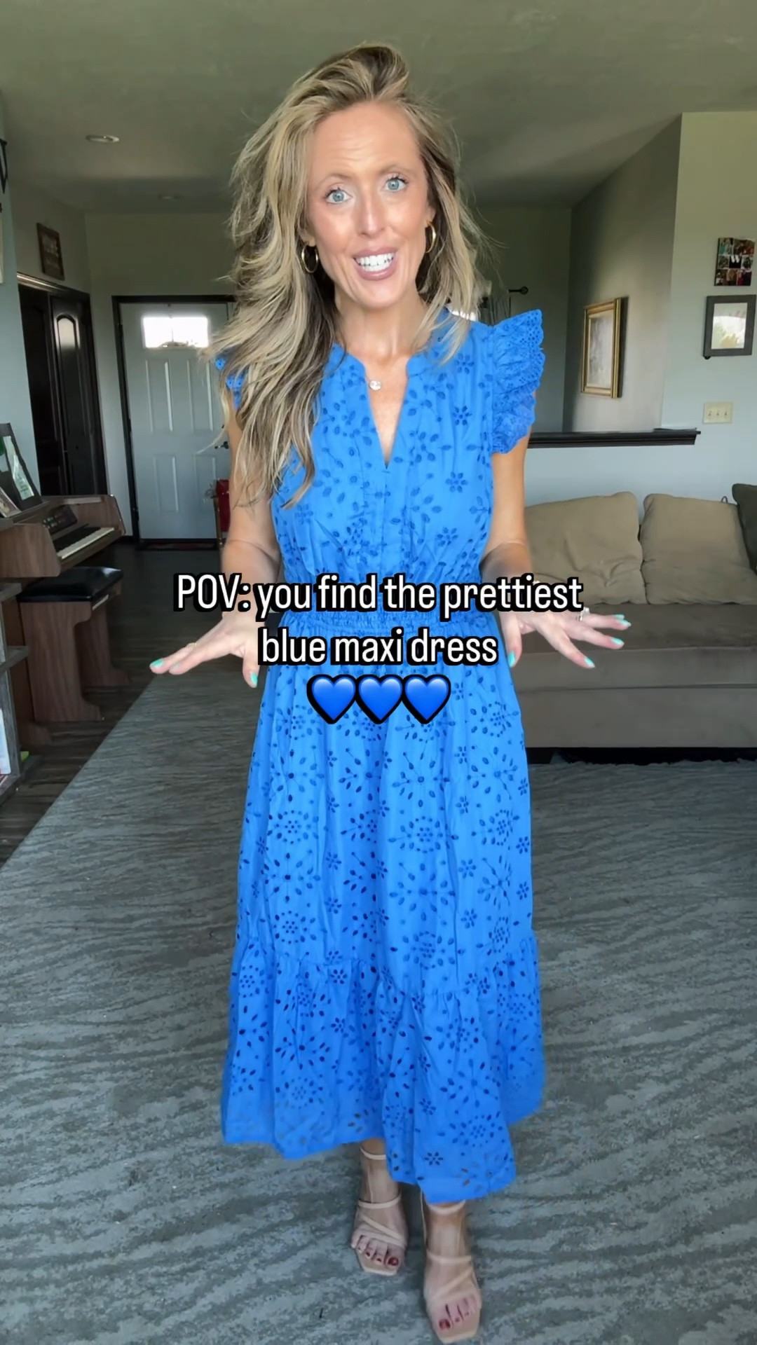 This blue eyelet maxi dress is stunning! 💙 Loving the flutter sleeves and all around fit! Wearing a small.

As an Amazon Influencer I earn commission on qualifying purchases.

Blue maxi dress, eyelet dress, spring dresses, wedding guest dress summer, summer dresses, maxi dresses, pretty blue dress, mom style, spring fashion, summer style ideas

#LTKootd #LTKOver40 #LTKMidsize