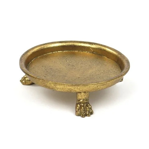 Charlton Home Round Pewter Claw Foot Accessory Tray | Walmart (US)