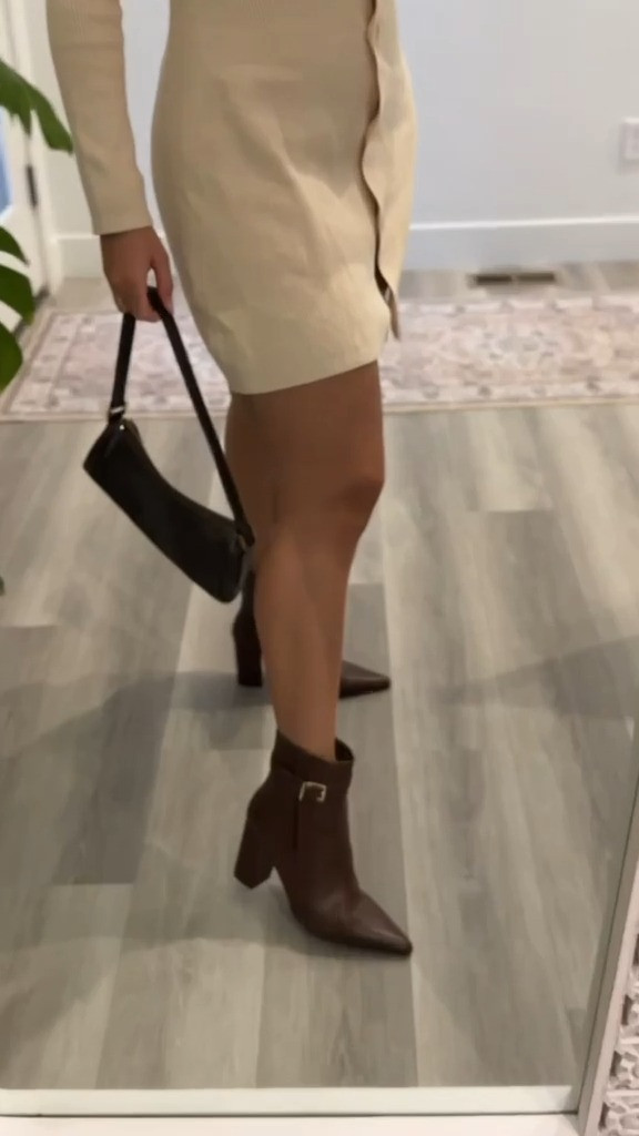 These read designer 🤎 Pointed toe booties with a buckle detail and the price is so good. Get yours before they're gone ✨ 

 #LTKootd #LTKSeasonal #LTKU