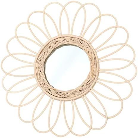 MMWW Wall Mounted Mirror Rattan Art Mirror Cane Woven Mirror Photography Prop for Apartment Livin... | Amazon (CA)