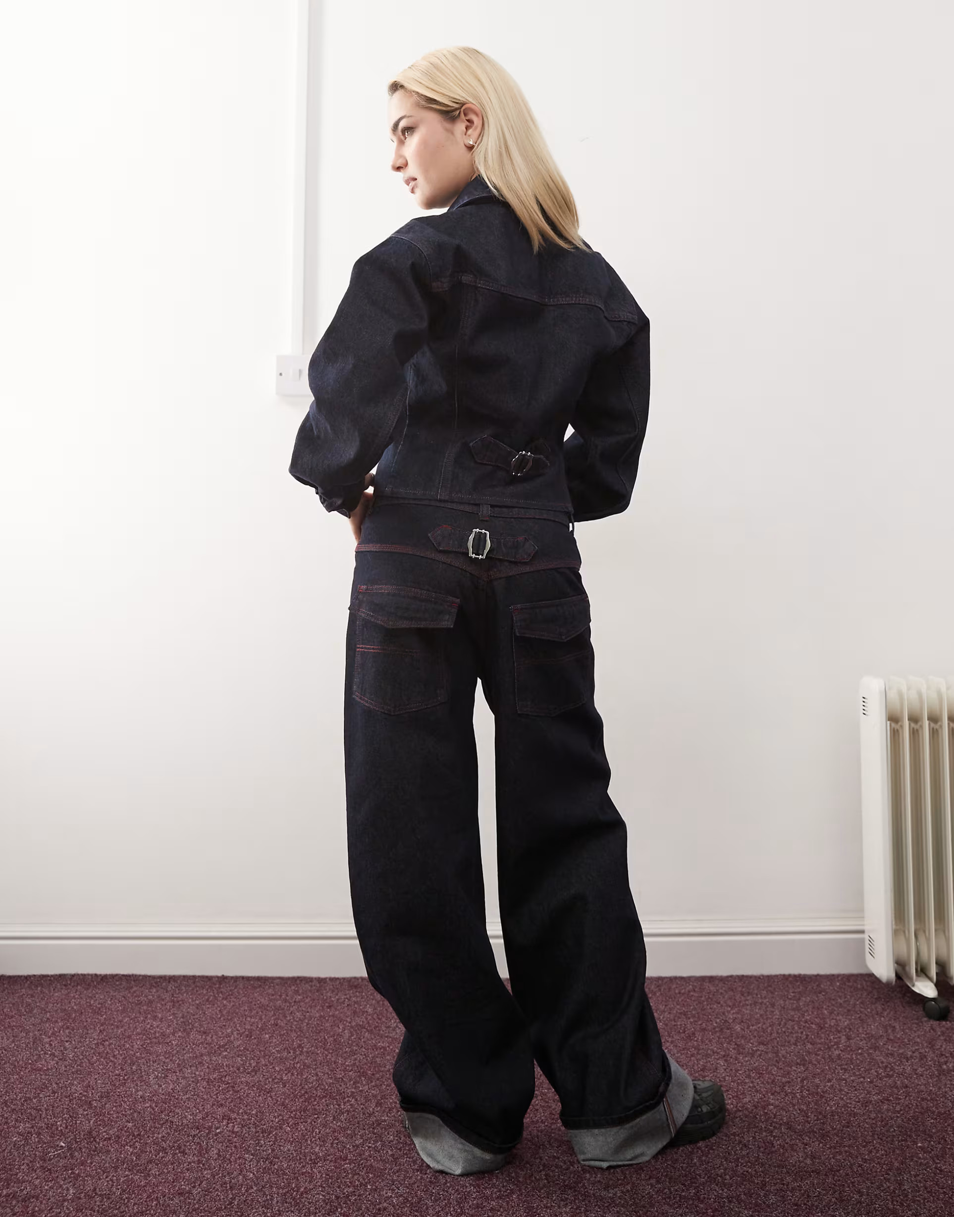 COLLUSION X002 baggy jeans with turn up hem in rinse wash | ASOS | ASOS (Global)