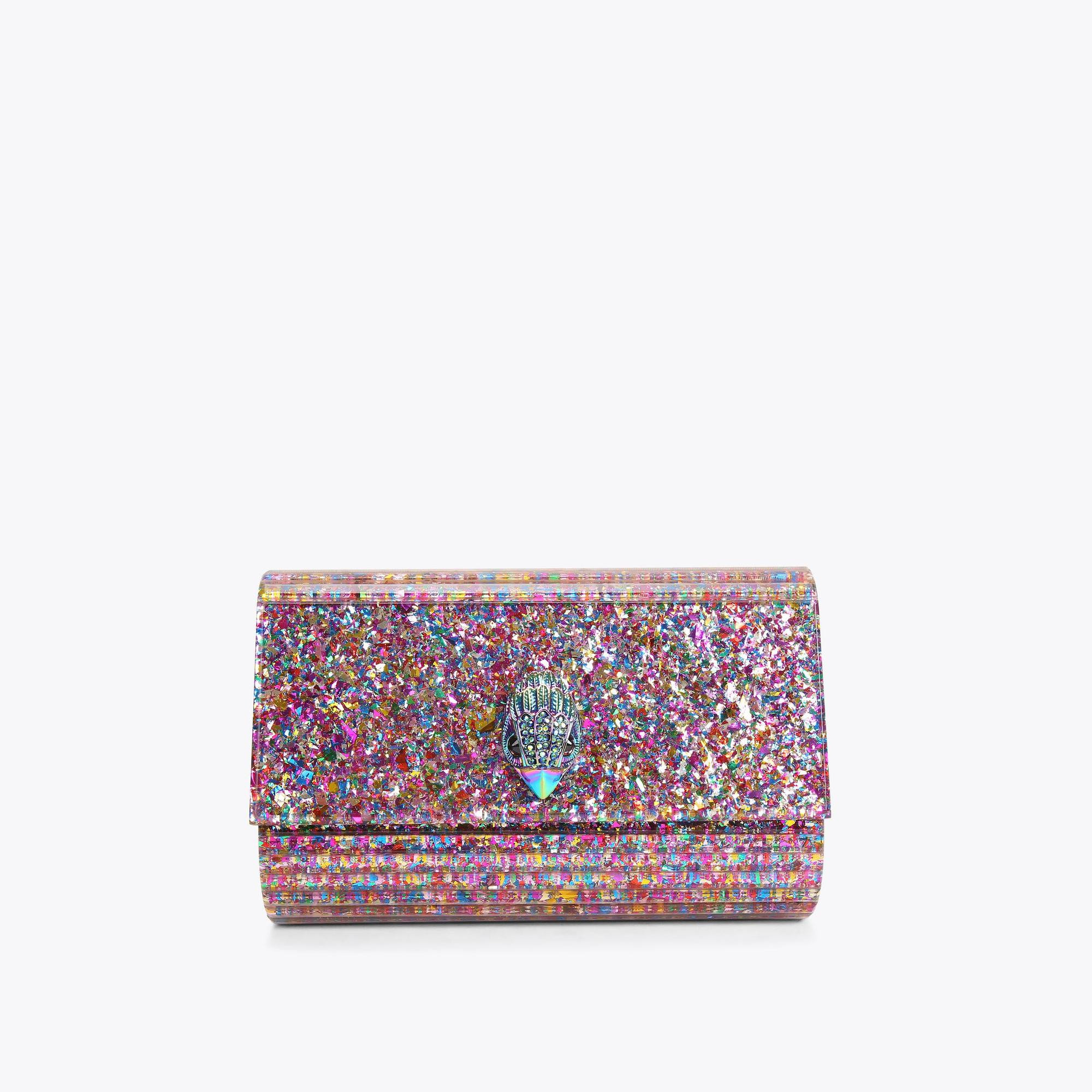 PARTY EAGLE CLUTCH Glittery Pink Eagle Sparkle Clutch by KURT GEIGER LONDON | Kurt Geiger (Global)