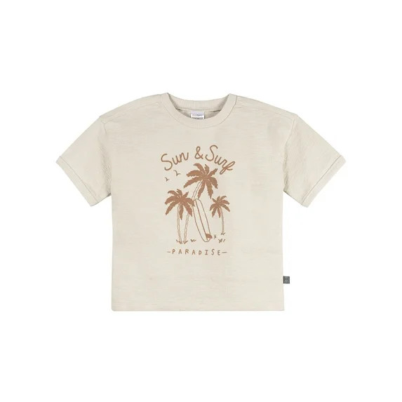 Modern Moments by Gerber Baby and Toddler Boy Organic Loose Fit Ringer Top, Sizes 0/3 Months - 5T | Walmart (US)