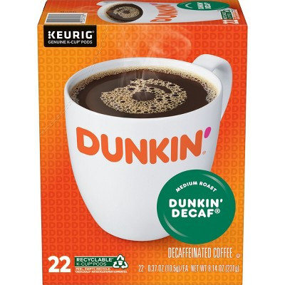 Dunkin' Dunkin' Decaf Medium Roast Coffee  - Keurig K-Cup Pods - 22ct | Target