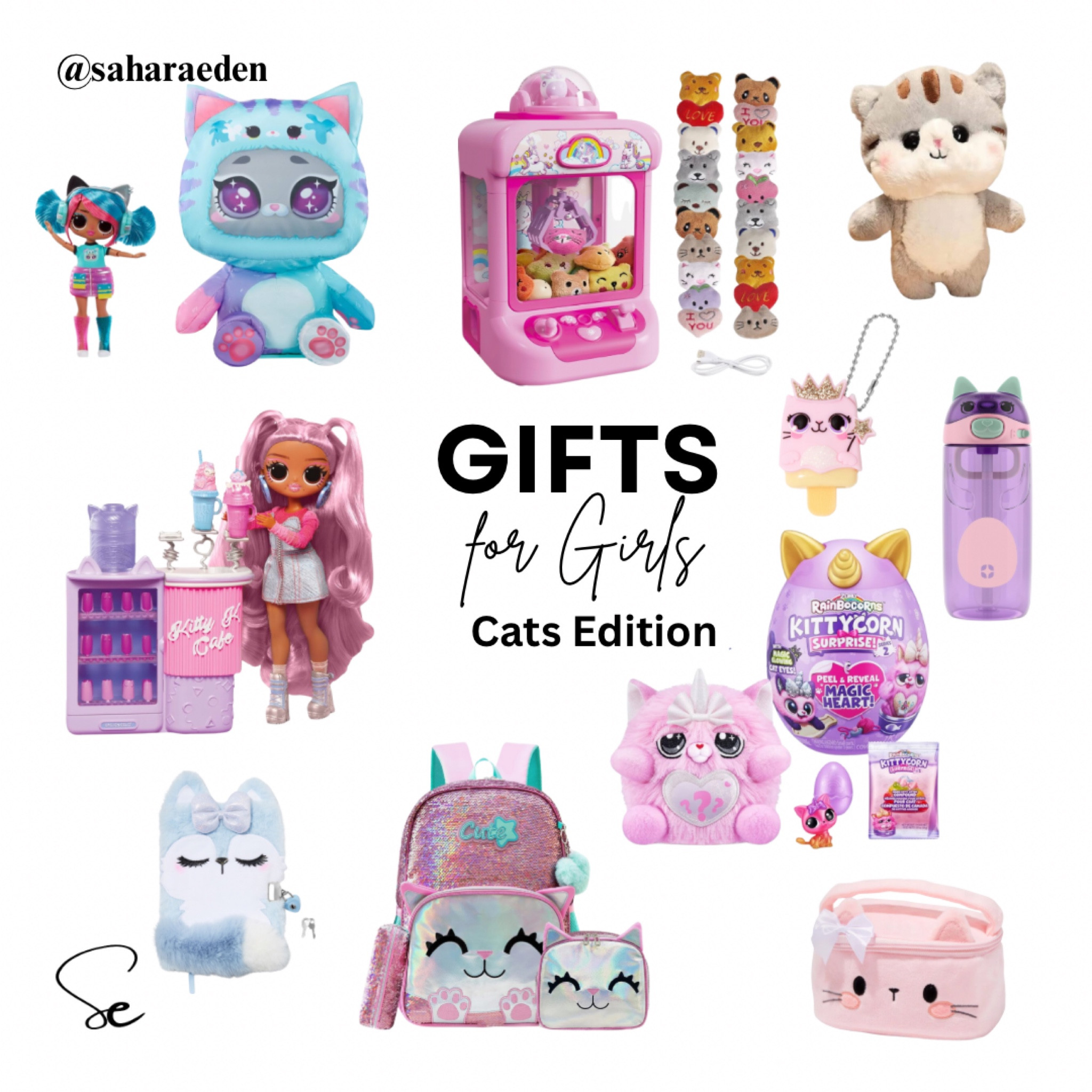 Christmas Gifts for Girls Cats Toys for Kids, Cat Backpack, Cat Journal, Cat Water Bottle, Claw Machine Toy, LOL Doll, Pucker Pop

#LTKGiftGuide #LTKFindsUnder50 #LTKKids