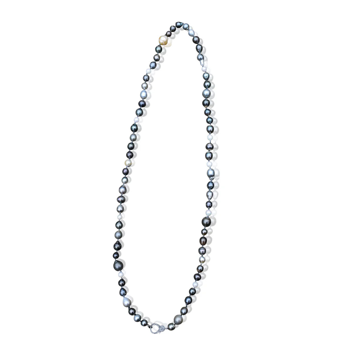 Short Tahitian Pearl Necklace with Clasp | S. Carter Designs