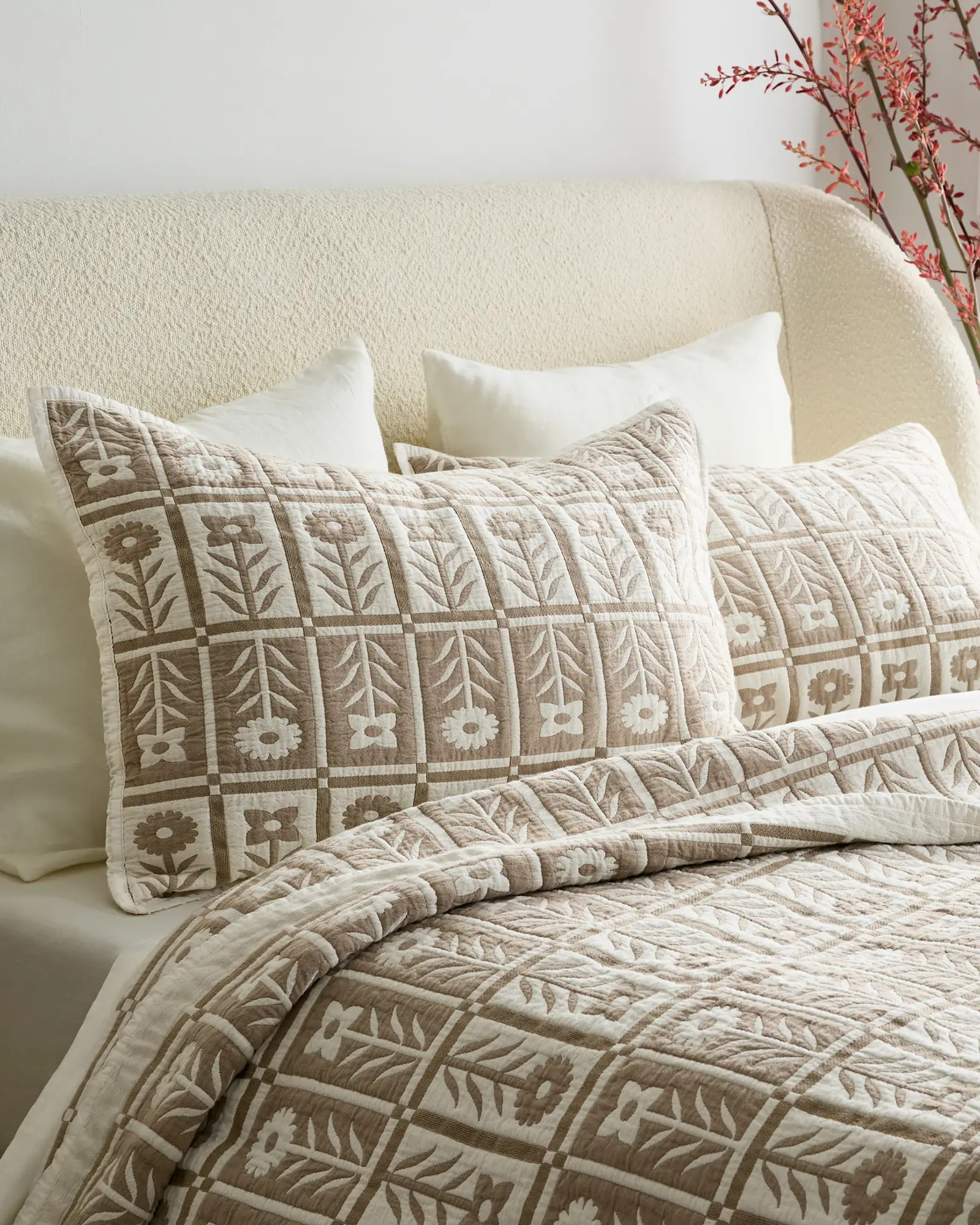 Organic Cotton Jacquard Floral Coverlet | Quince