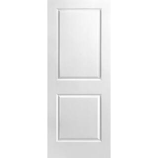 32 in. x 80 in. 2 Panel Smooth Solid Core Primed Composite Interior Door Slab | The Home Depot