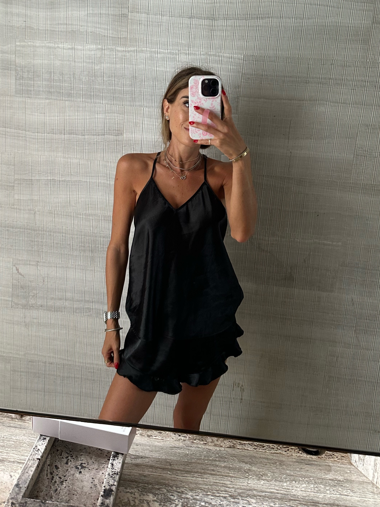 Amazon satin pajama so cute and great quality wearing smallest size 

#LTKFindsUnder50