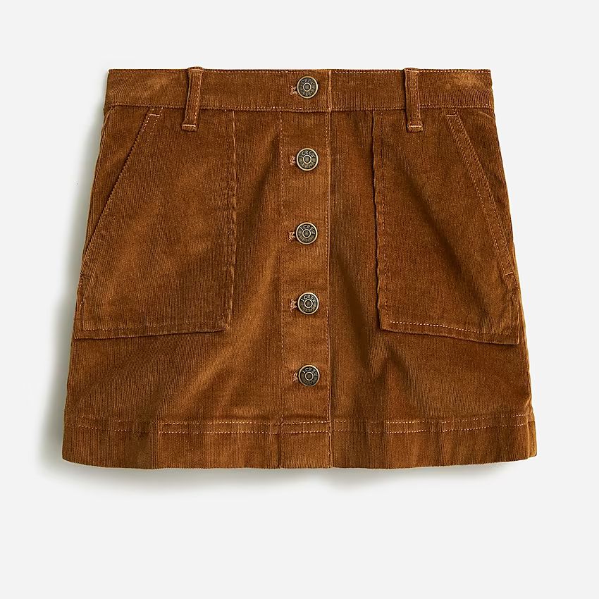 Girls' patch-pocket corduroy skirt | J.Crew US