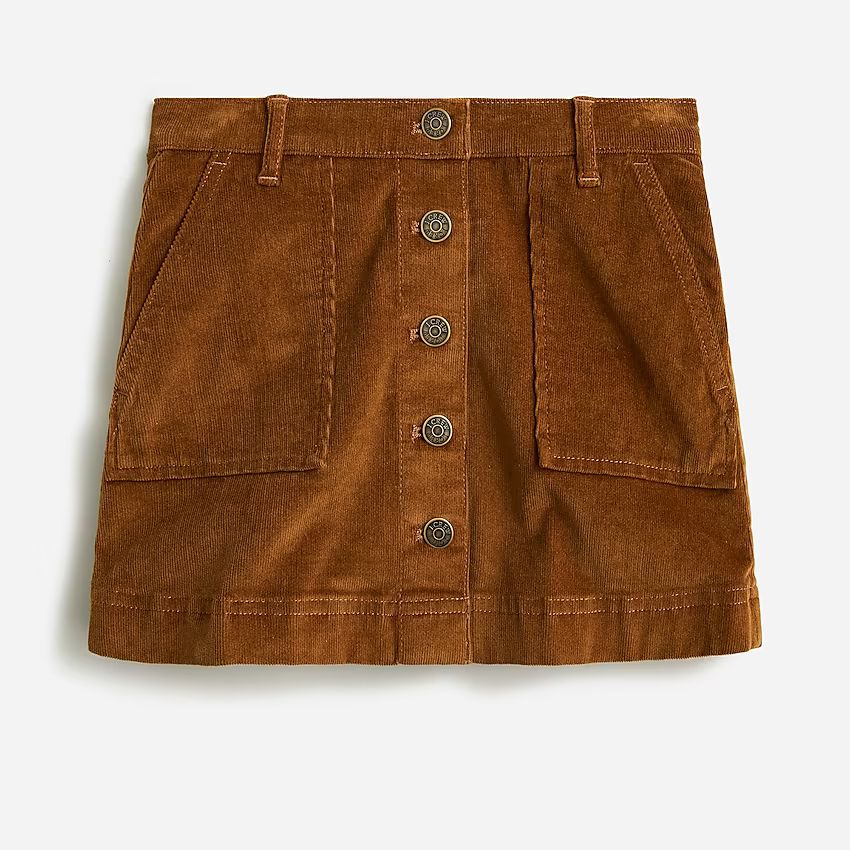 Girls' heart-pocket corduroy skirt | J.Crew US