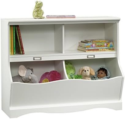 Sauder 414436 Pogo Bookcase/footboard, L: 41.10" x W: 14.49" x H: 32.84", Soft White | Amazon (US)