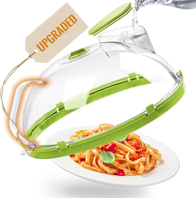 12 Inch Microwave Splatter Cover, Upgraded Microwave Cover for Food with Water Steamer, Integrate... | Amazon (US)