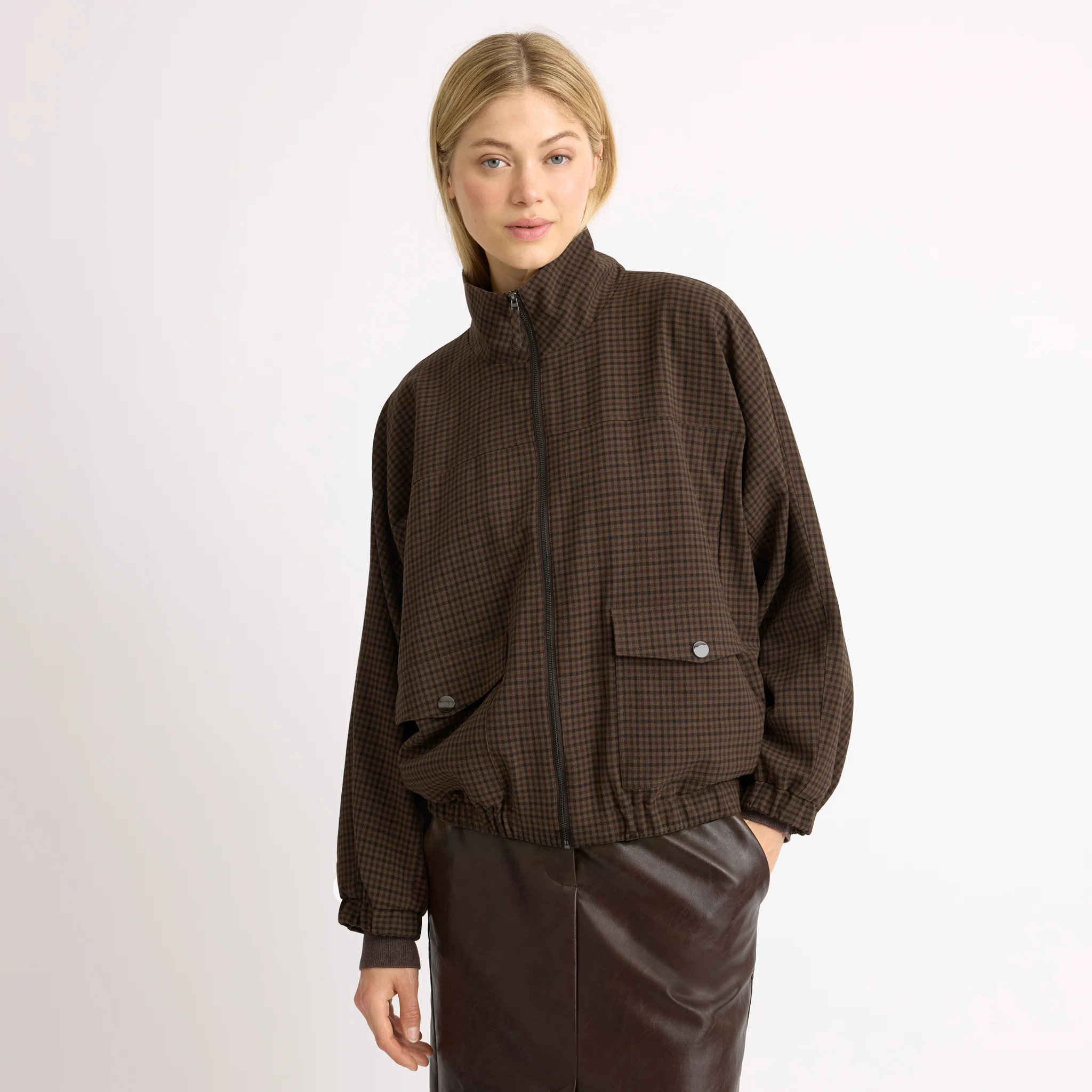 Chocolate Gingham Jacket | Albaray