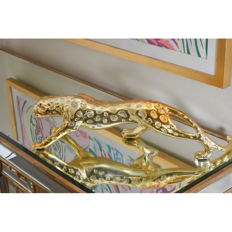 Laure Standing Gilt Leopard | Wayfair Professional