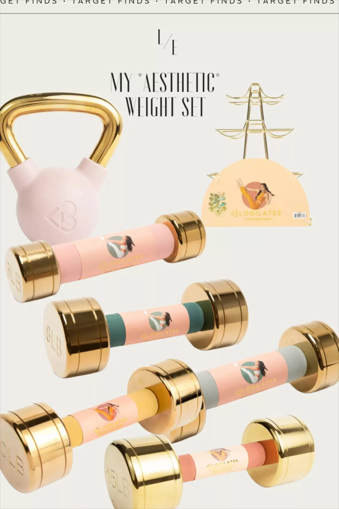 Blogilates Dumbbell - Gold curated on LTK