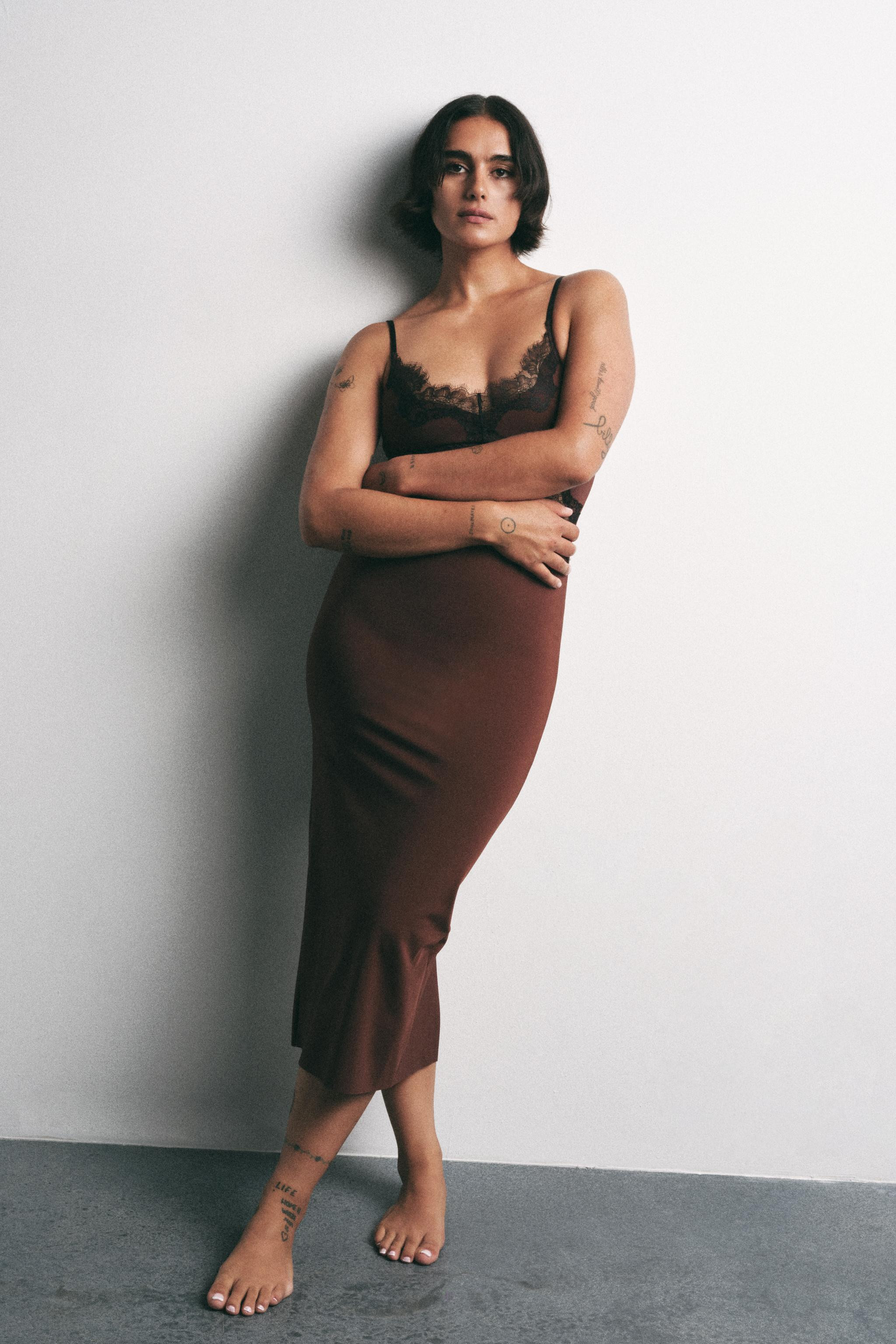 CONTRAST LACE DRESS | Zara US