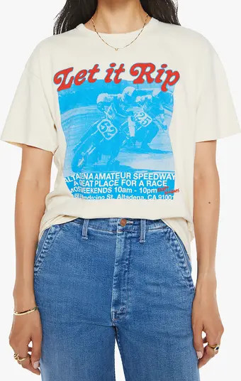 MOTHER The Sleepover Stretch Cotton Graphic T-Shirt | Nordstromrack | Nordstrom Rack