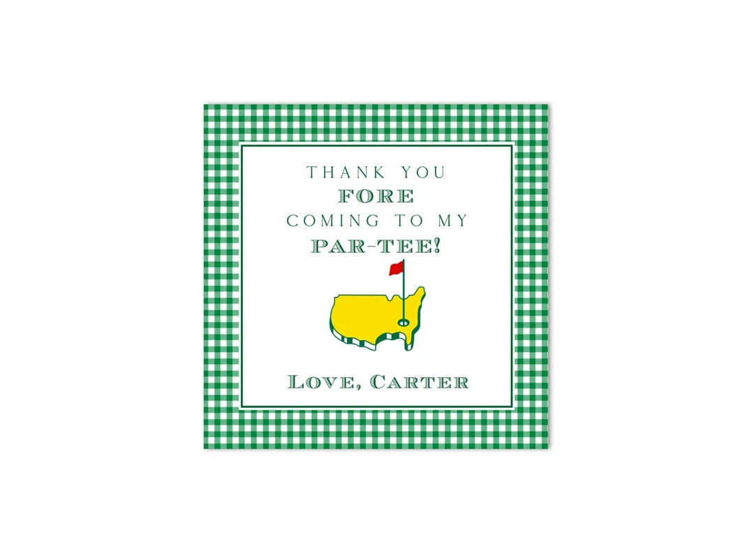 Printable Watercolor Masters Golf Par-tee Favor Tags - Etsy | Etsy (US)