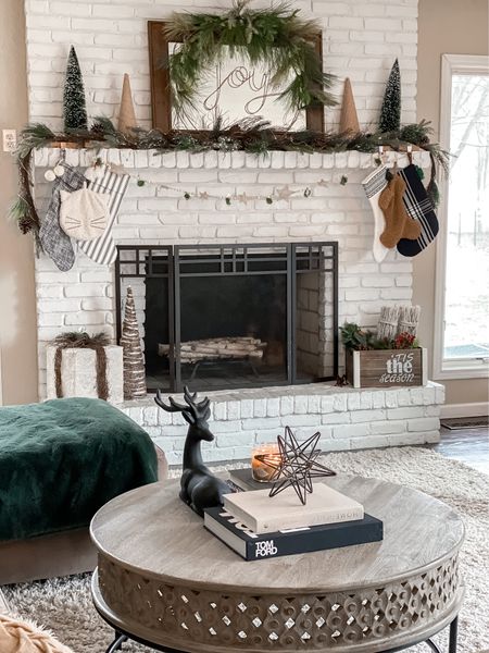 Neutral winter decor and stockings for Christmas 

#LTKSeasonal #LTKunder50 #LTKHoliday
