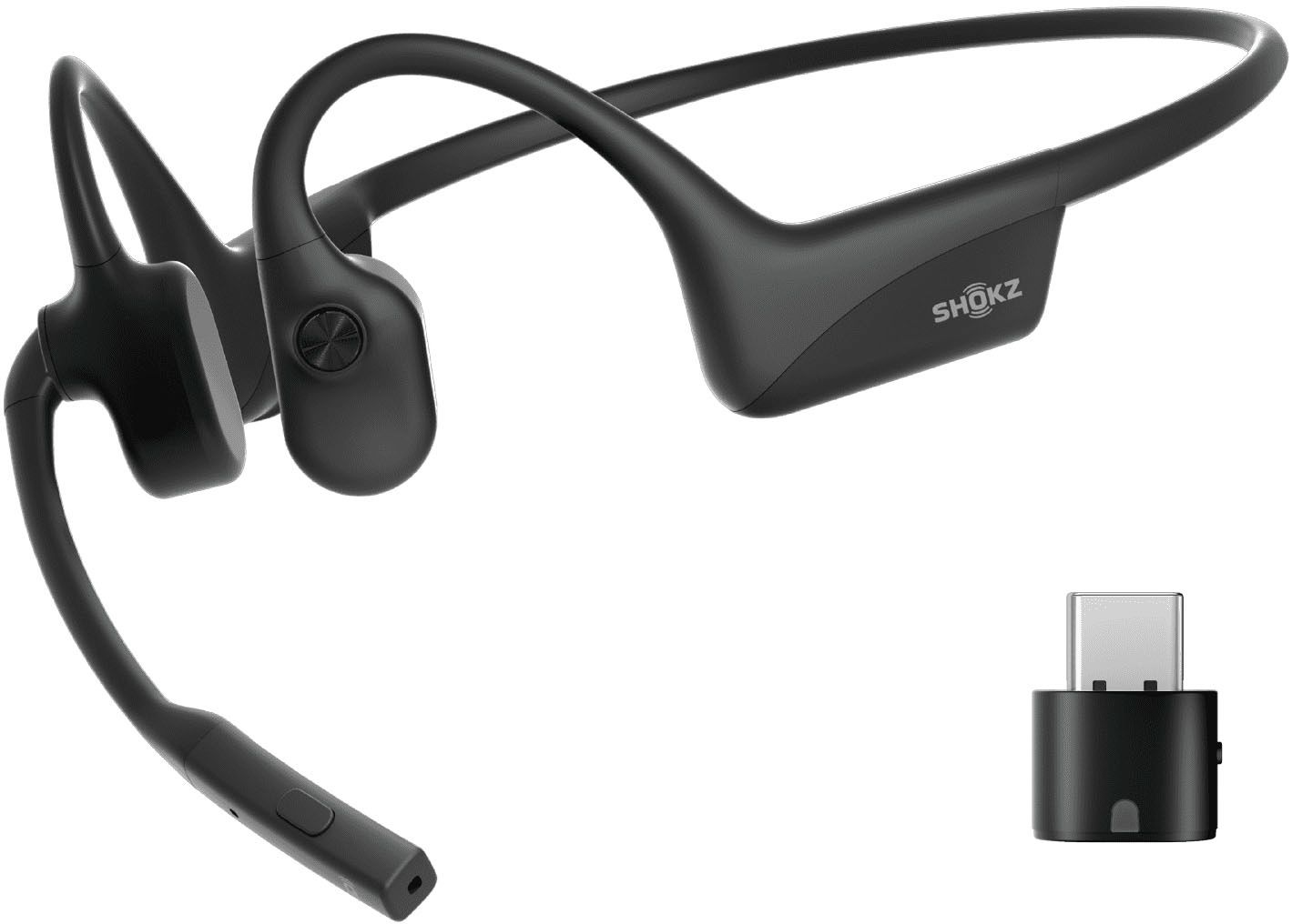 Shokz OpenComm 2 UC USB-C Bluetooth Bone Conduction Headset Black C110-AC-BK-US - Best Buy | Best Buy U.S.