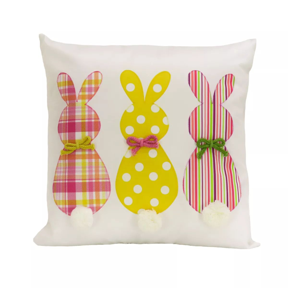 National Tree Company Bunny Trio Decorative Pillow, Cream, Easter Collection, 16 Inches | Target