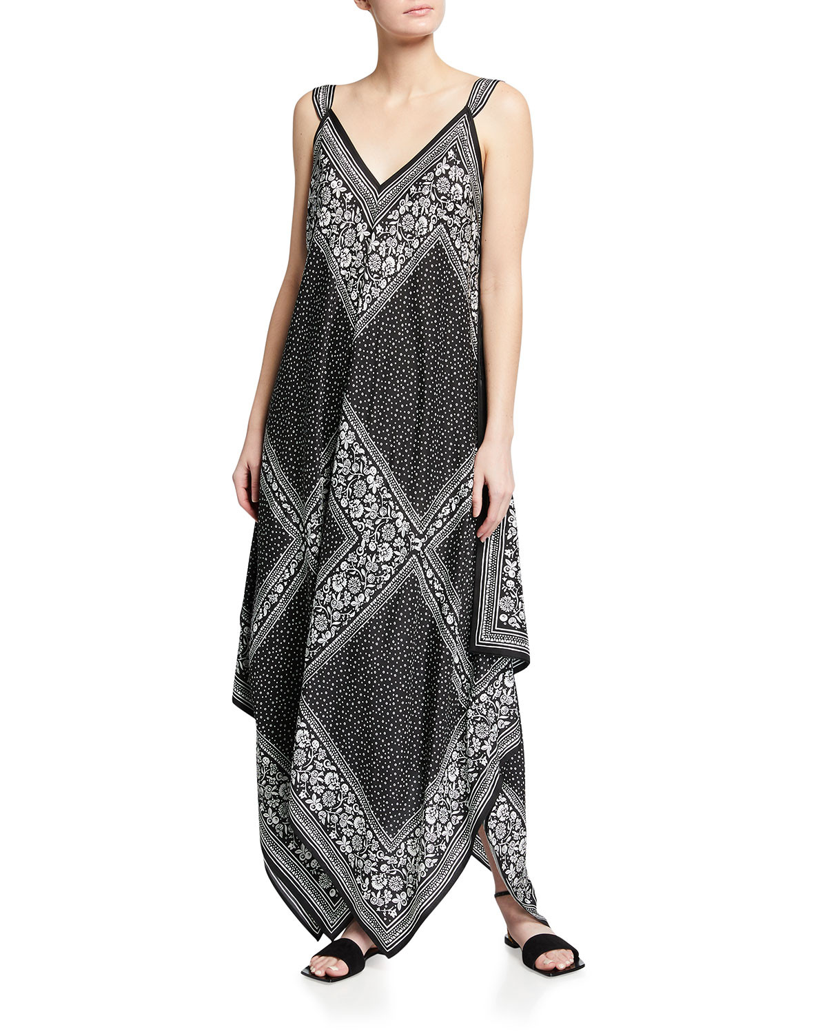 Silk Handkerchief Maxi Dress | Neiman Marcus