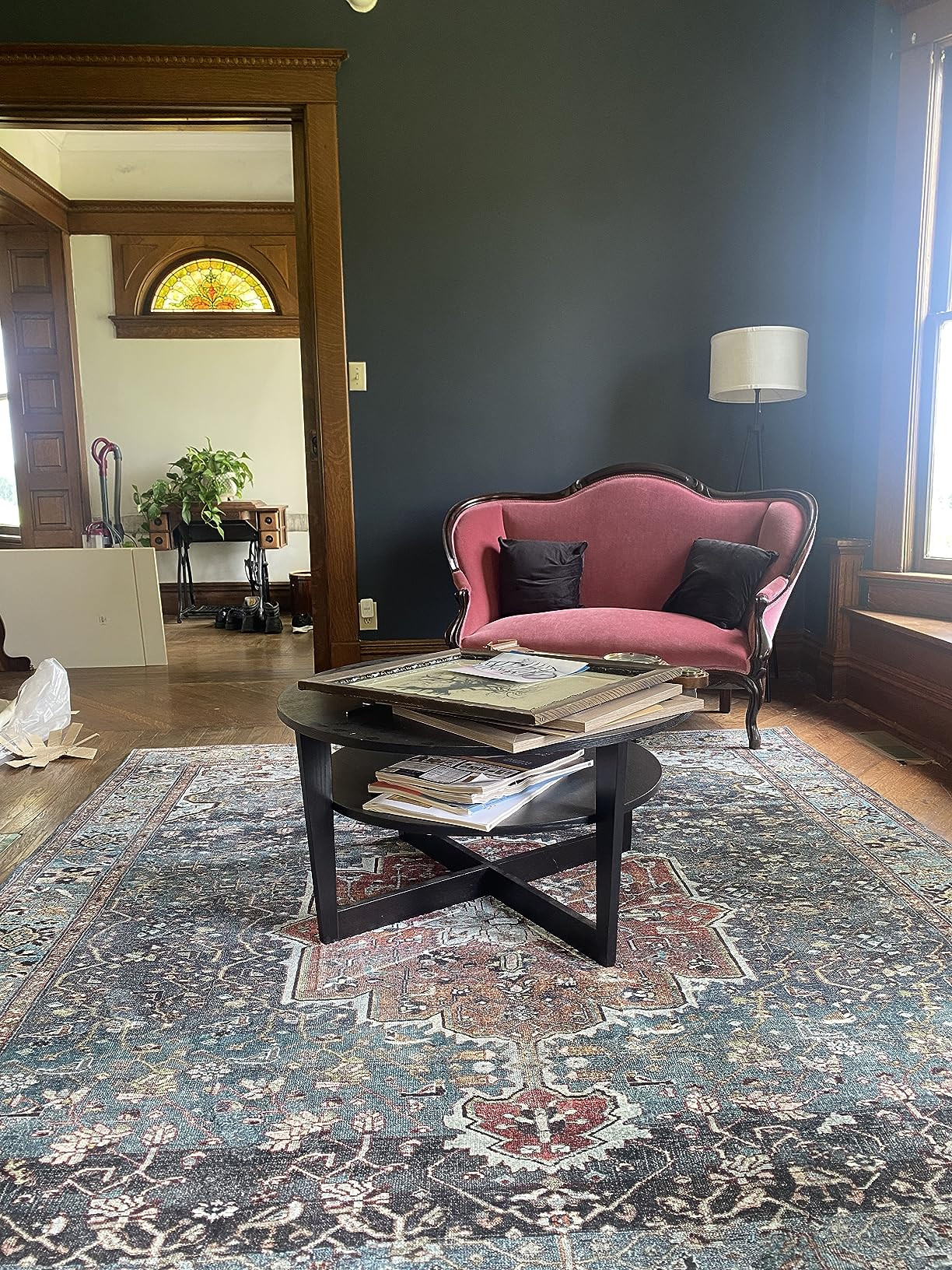 Loloi II Margot Collection MAT-03 Ocean/Spice 7'-6" x 9'-6" Area Rug feat. CloudPile | Amazon (US)