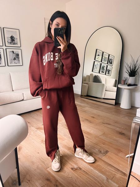 Drop off vibes and Love this sweatsuit. 
I originally ordered a size small in both the top and bottom, but had to exchange for an extra small as it is still pretty oversized. 

#LTKtravel #LTKshoecrush #LTKstyletip