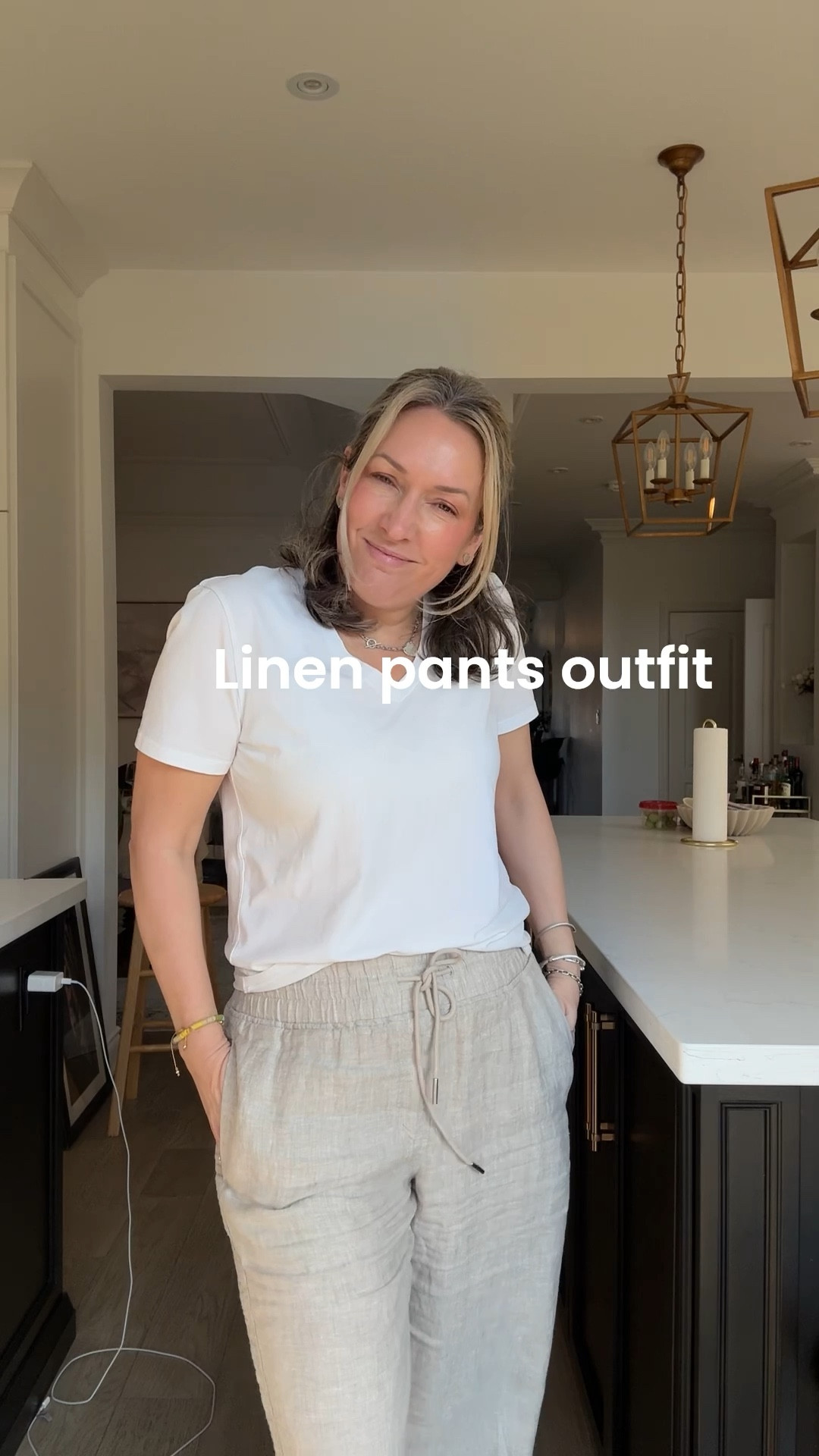 Linen pants true to size. I’m wearing medium. Top size 8 M. #springoutfit #quince #lululemon

#LTKsummer #LTKcanada #LTKsale