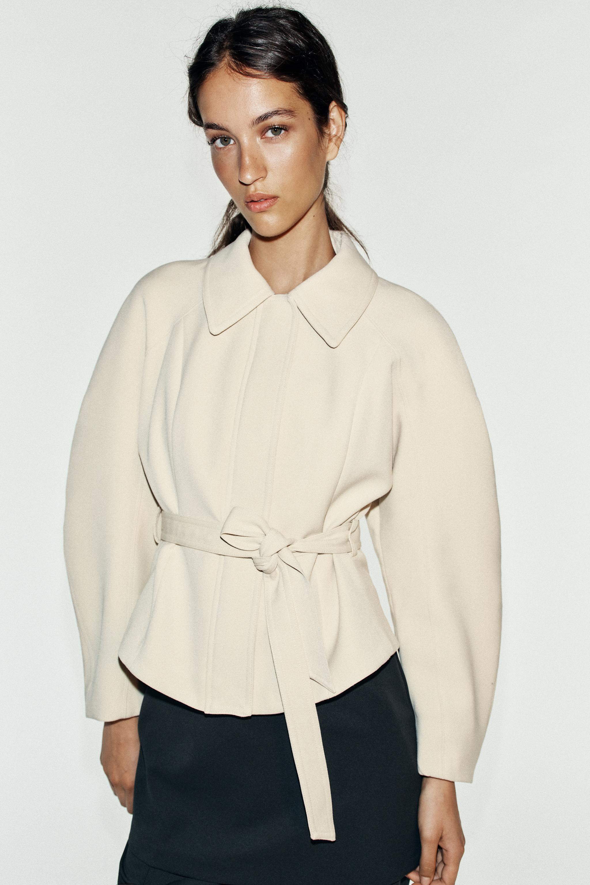 BELTED PEPLUM JACKET | Zara US
