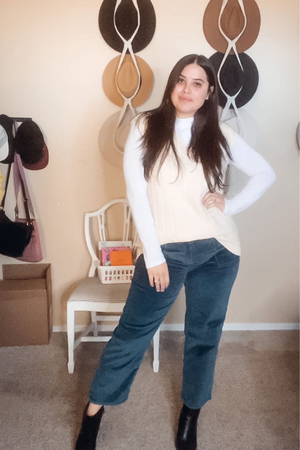 Vintage blue cords are a little stretchy: everything is true to size 

#LTKSeasonal #LTKHoliday #LTKcurves