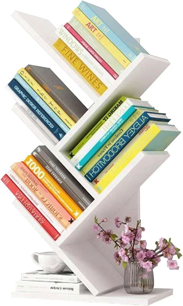 Lydia88 Tree Bookshelf，4-Layer Floor Standing Bookshelf，The Desktop Bookshelf Can Hold Books... | Amazon (US)