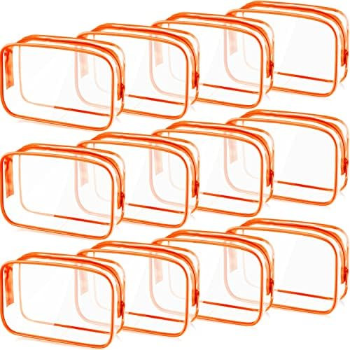 Weewooday 12 Pieces Clear Makeup Bags Cosmetic Storage Bags PVC Zipper Pouches Travel Waterproof ... | Amazon (US)