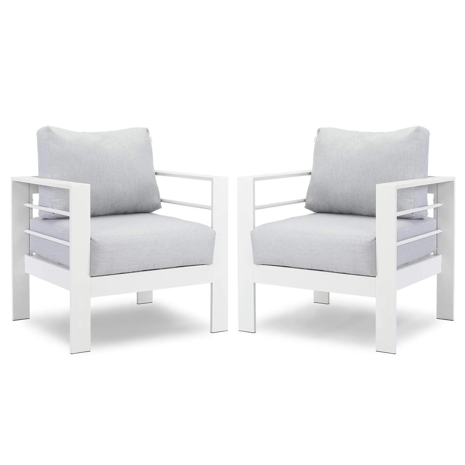 CozyHom 2 Pcs Outdoor Patio Furniture Sets Aluminum Sofa Armchair Indoor Patio Conversation Sofa ... | Walmart (US)