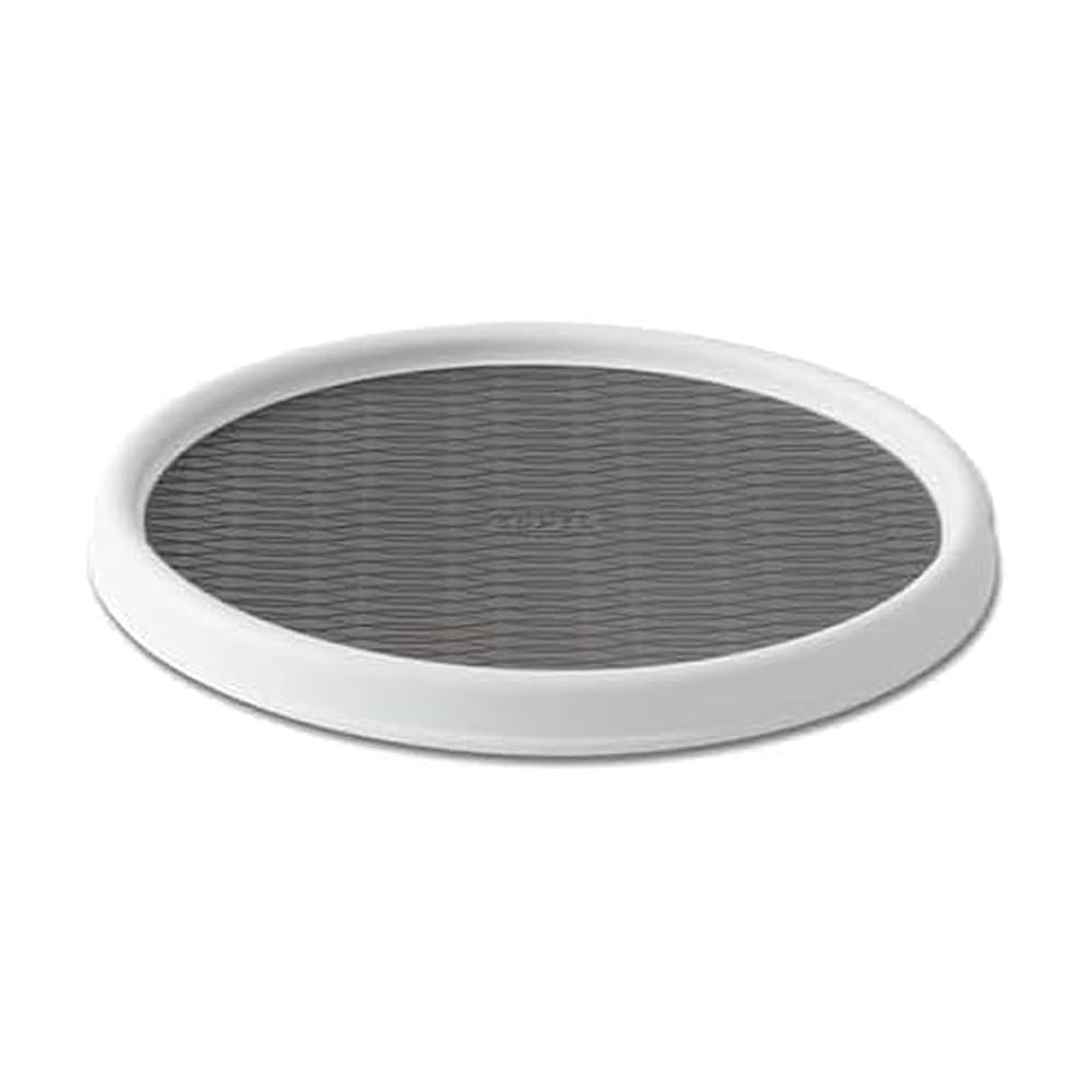 Copco Basics Non-Skid Pantry Cabinet Lazy Susan Turntable, 12-Inch, White/Gray, 1 Count (Pack of ... | Amazon (US)