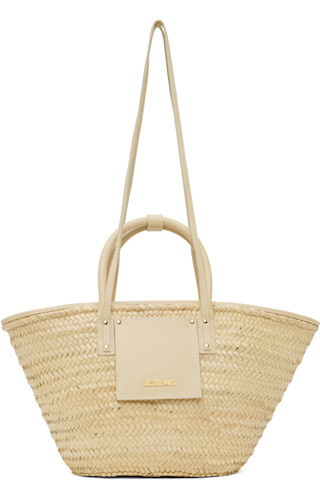JACQUEMUS - Beige & Off-White 'The Soli basket' Tote | SSENSE