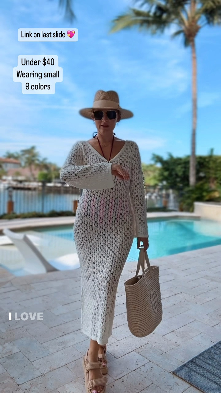 Amazon crochet coverup under $40! Wearing small 

#LTKSaleAlert #LTKOver40 #LTKFindsUnder50