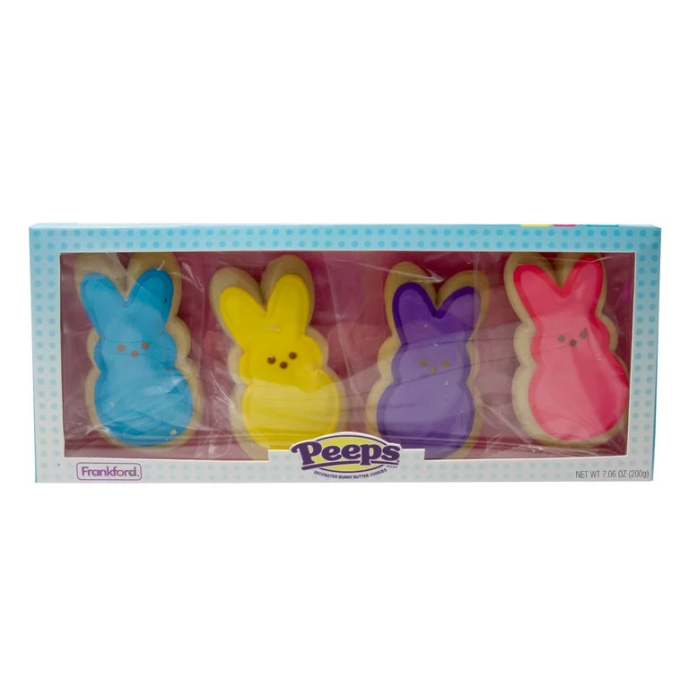 Frankford Peeps Easter Decorated Bunny Butter Cookies 7.06oz | Walmart (US)