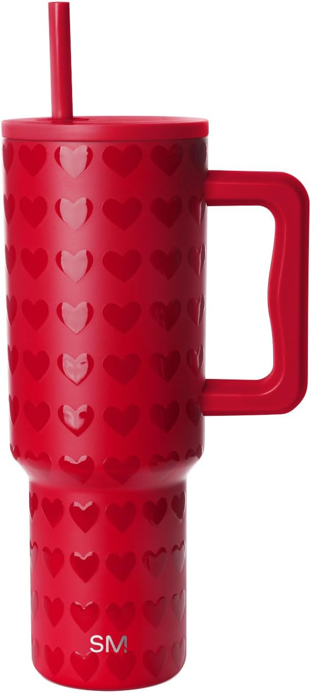 Simple Modern Valentines Day 40 oz Tumbler with Handle and Straw Lid | Gift Insulated Reusable St... | Amazon (US)