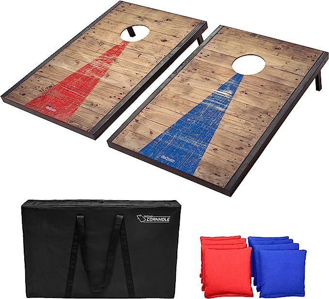GoSports Classic Cornhole Set - Includes 8 Bean Bags, Travel Case and Game Rules (Choose between ... | Amazon (US)