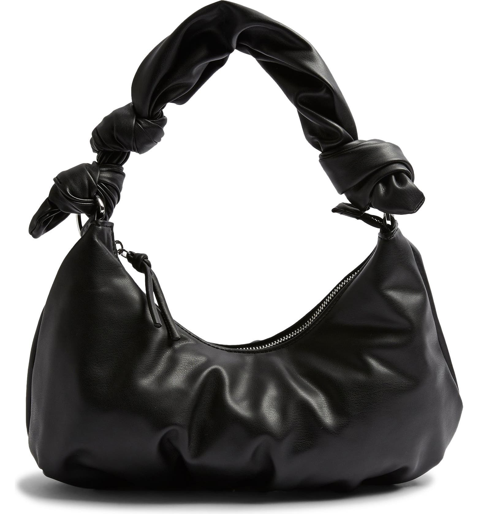Topshop Knotted Half Moon Faux Leather Shoulder Bag | Nordstrom | Nordstrom