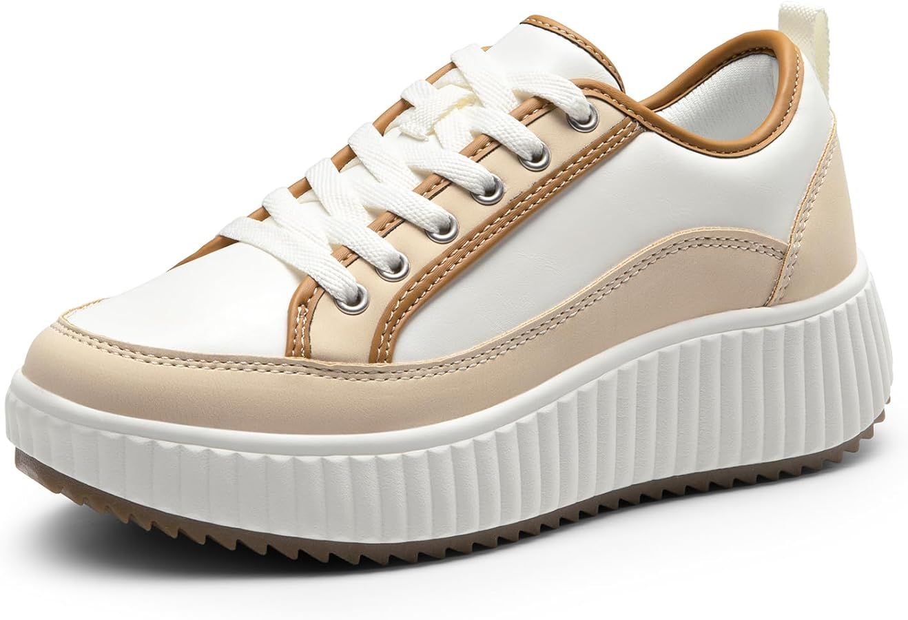 DREAM PAIRS Women Platform Chunky Sneakers Sky Comfortable Casual Platform Fashion Sneaker | Amazon (US)